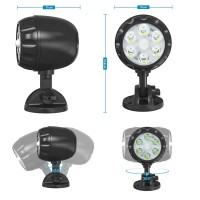 Battery Motion Sensor Light Outdoor 600 Lm Battery Operated Motion Lights Outdoor 6 Leds 400Sqft 6000K Auto On Off 360 Adjus