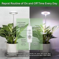 Grow Light For Indoor Plants Full Spectrum 48Leds Small Grow Light Plant Light Super Bright With 481218H Auto Timer Dimmab