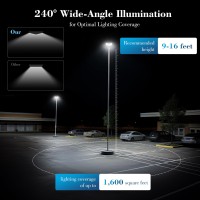 Vipzon 2 Pack Solar Street Lights Outdoor 1600W Wide Angle Solar Lights Outdoor Solar Parking Lot Lights Dusk To Dawn 6500K