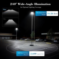 Vipzon 2400W Solar Street Lights Outdoor Wide Angle Solar Lights Outdoor Solar Parking Lot Lights Dusk To Dawn 6500K Street