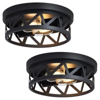 Dpxekq Black Flush Mount Ceiling Light Fixture 2Light Hallway Light Fixtures Ceiling Light Fixtures Ceiling Mount For Hall Kitc