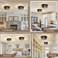 Dpxekq Black Flush Mount Ceiling Light Fixture 2Light Hallway Light Fixtures Ceiling Light Fixtures Ceiling Mount For Hall Kitc