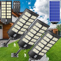 Jadisi 3Pack Solar Parking Lot Lights 7200W Solar Street Light 720000Lm Dusk To Dawn Street Lights Solar Powered Ip67 Waterp