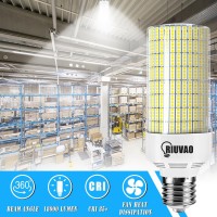 120W Led Corn Light Bulb 5000K Daylight 18000 Lumens Super Bright With Fan Radiator 1200W Equivalent E39/E40 Base Led Corn Bulb Suitable For Outdoor Factory Workshop Underground Garage And More 2 Pack