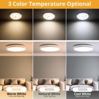 Wowatt 393 Ceiling Fan Led Light Replacement 3000K 4000K 5000K Dimmable 20W Led Retrofit Kit Led Ceiling Fan Light Kit Round