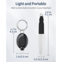 Uniclife Mini Keychain Flashlights Permanent Marking Pens Portable 12 Lumen Battery Powered Led Torches And Black Marker Pens