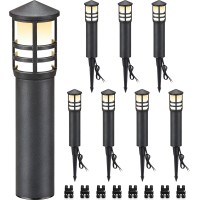 Sunvie 8Pack Low Voltage Pathway Lights 3W Led Landscape Pathway Lighting 3000K Warm White Cri 90 Landscape Lights Wired 1224