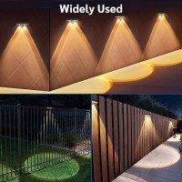 Solar Fence Lights Outdoor 300045006000K Fence Solar Light Ip65 Waterproof Solar Lights Outdoor Dusk To Dawn Fence Lighting