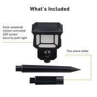 Good Earth Lighting Solar Led Landscape Security Or Strobe Path Light In Matte Black Motion Sensor With Auto Off 200 Lumens 5