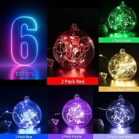 24 Pack Led Fairy Lights Battery Operated Silver Wire String Lights Waterproof Firefly Starry Moon Lights For Table Centerpieces