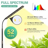 Foxgarden Grow Light Full Spectrum Plant Light Strip With Extendable Stand For Indoor Plants 47263 Inches Height Adjustable