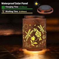 Solar Outdoor Lanterns Dragonfly Garden Decor Led Light Hanging Waterproof Solar Metal Lantern Birthday Gifts For Women Mon Gra