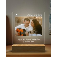 Personalised Photo Frame With Photo Mood Lights 3D Lamp, Home Decor,Bedroom Decor,Family Gifts, Gifts For Mum, Anniversary Gifts For Her,Birthday Gifts For Dad,Christmas Gifts For Parents (A)