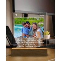 Personalised Photo Frame With Photo Mood Lights 3D Lamp, Home Decor,Bedroom Decor,Family Gifts, Gifts For Mum, Anniversary Gifts For Her,Birthday Gifts For Dad,Christmas Gifts For Parents (A)