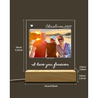 Personalised Photo Frame With Photo Mood Lights 3D Lamp, Home Decor,Bedroom Decor,Family Gifts, Gifts For Mum, Anniversary Gifts For Her,Birthday Gifts For Dad,Christmas Gifts For Parents (A)