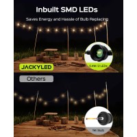 Jackyled 48Ft Led Outdoor String Lights Commercial Patio Lights Waterproof Edison Hanging Lights String Lights For Outside Bis