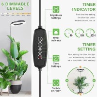 Lordem Grow Light For Indoor Plants 79 Full Spectrum Led Plant Grow Light Height Adjustable Growing Lamp With Auto Timer 4H