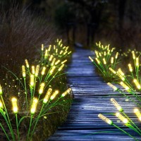 Bxroiu Solar Outdoor Garden Lights 4 Pack Led Solar Swaying Lights For Garden Patio Yard Pathway Walkway Wedding Party Christmas