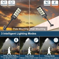 Waitscher Solar Flood Light Outdoor Waterproof Motion Sensor Light 1000Lm