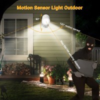 Asofty Motion Sensor Outdoor Light Battery Operated 6 Led 1000 Lumen Wireless Spotlights With Remote Control Ip65 Waterproof 6