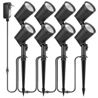 Zyan 8 Pack Landscape Spotlights With Power Supply 45W 600Lm Per Light 2700K