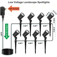 Zyan 8 Pack Landscape Spotlights With Power Supply 45W 600Lm Per Light 2700K