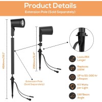 Zyan 8 Pack Landscape Spotlights With Power Supply 45W 600Lm Per Light 2700K