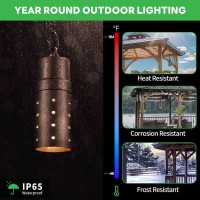 Varmtalys Low Voltage 3Cct Hanging Light, 3000K/4000K/5000K Selectable Outdoor 12V Led Pendant Light, Ip65 Waterprooforb Aluminum For Gazebo Tree Porch Landscape Lighting