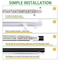 Rwntao Four Strip Growing Lamp For Indoor Plants Red 3000K 6000K Full Spectrum Led Grow Light Strips With Auto Onoff 391