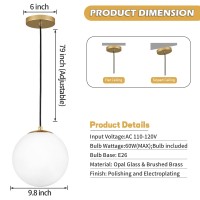 Kokoyukina 10 Globe Pendant Light Gold Mid Century Pendant Light Glass Globe Pendant Light Mid Century Modern Light Fixture B