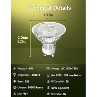 Unilampro 6W Led Gu10 Grow Light Bulb Natural White 4000K Full Spectrum Plant Light Bulb For Indoor Plants E26 Plant Grow Lamp