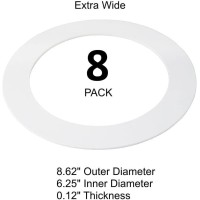 Lightlabs Goof Ring Matte 8 Pack 865 Diameter For 8 Cans Inlcudes Ring Tape To Fix Drywall Damage For Flush Recessed Down