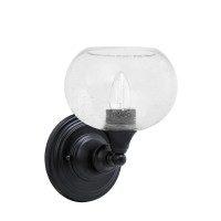 Wall Sconce, Matte Black Finish, 7