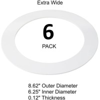 Lightlabs Goof Ring Matte 6 Pack 865 Diameter For 8 Cans Inlcudes Ring Tape To Fix Drywall Damage For Flush Recessed Down