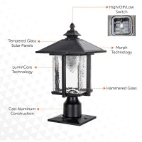 The Gama Sonic Casita Solar Light model 58i50023 is a testament to modern solar lighting technology and elegant design This sophisticated outdoor lighting solution is powered by Solar Morph Technology ensuring efficient energy capture and utilization Its 