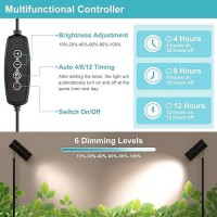 Lbw Grow Light For Indoor Tall Plants With Stand Full Spectrum Floor Standing Plant Growing Light With 20W Cob Bulb Height Adjus