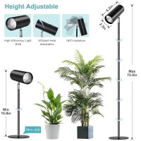 Lbw Grow Light For Indoor Tall Plants With Stand Full Spectrum Floor Standing Plant Growing Light With 20W Cob Bulb Height Adjus