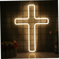 Neon Signs For Wall Decor, Jesus Cross Neon Signs Led Neon Light Signs Usb Powered Cross Light For Bedroom Living Room Christmas Decor Gifts