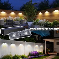 Jsot Fence Lights Solar Stair Lights Outdoor Solar Wall Lights 10 Pack Solar Light For House Numbers For Outside Fence Post So