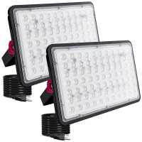 Indmird 2 Pack 200W Led Outdoor Floodlight Exterior Flood Lights Outdoor Flood Lights Plug In Flood Light For Yard Garden