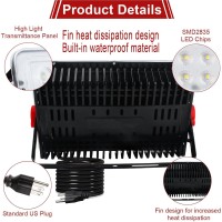 Indmird 2 Pack 200W Led Outdoor Floodlight Exterior Flood Lights Outdoor Flood Lights Plug In Flood Light For Yard Garden