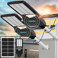 3000W Solar Street Lights Outdoor 6500K Solar Parking Lot Lights Commercial Dusk To Dawn Street Lights Solar Powered Motion M