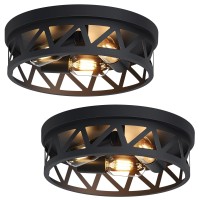 Dpxekq 13 Inch Black Flush Mount Ceiling Light Fixture 3Light Light Fixtures Ceiling Mount For Hallway Hall Kitchen Light Fixtu