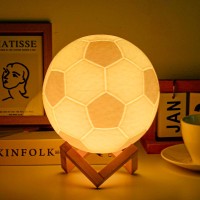 Balkwan Soccer Night Light For Boys 16 Colors Changing Sport Moon Lamp For Kids Dimmable With Remote Control Home Decor Birthday