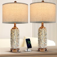 Ikopyal Coastal Nautical Lamp Farmhouse Table Lamps For Living Room Bedroom