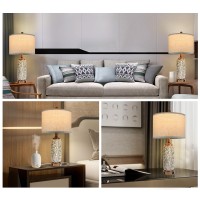 Ikopyal Coastal Nautical Lamp Farmhouse Table Lamps For Living Room Bedroom