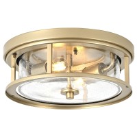 Odorpower Gold Flush Mount Ceiling Light Fixture With Glass Brass Ceiling Light Fixture For Bedroom Indoor Outdoor Ceiling Ligh