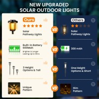 Gigalumi Solar Pathway Lights 6 Pack Garden Solar Outdoor Lights Ip65 Waterproof Landscape Lighting For Yard And Walkway Sola