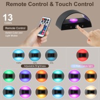 Lightess Led Wall Sconce 13 Rgb Colors Dimmable Cordless Wall Light Remote Touch Control Rechargeable Battery Operated Usb