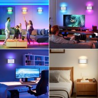 Lightess Led Wall Sconce 13 Rgb Colors Dimmable Cordless Wall Light Remote Touch Control Battery Operated Usb Magnetic Wal